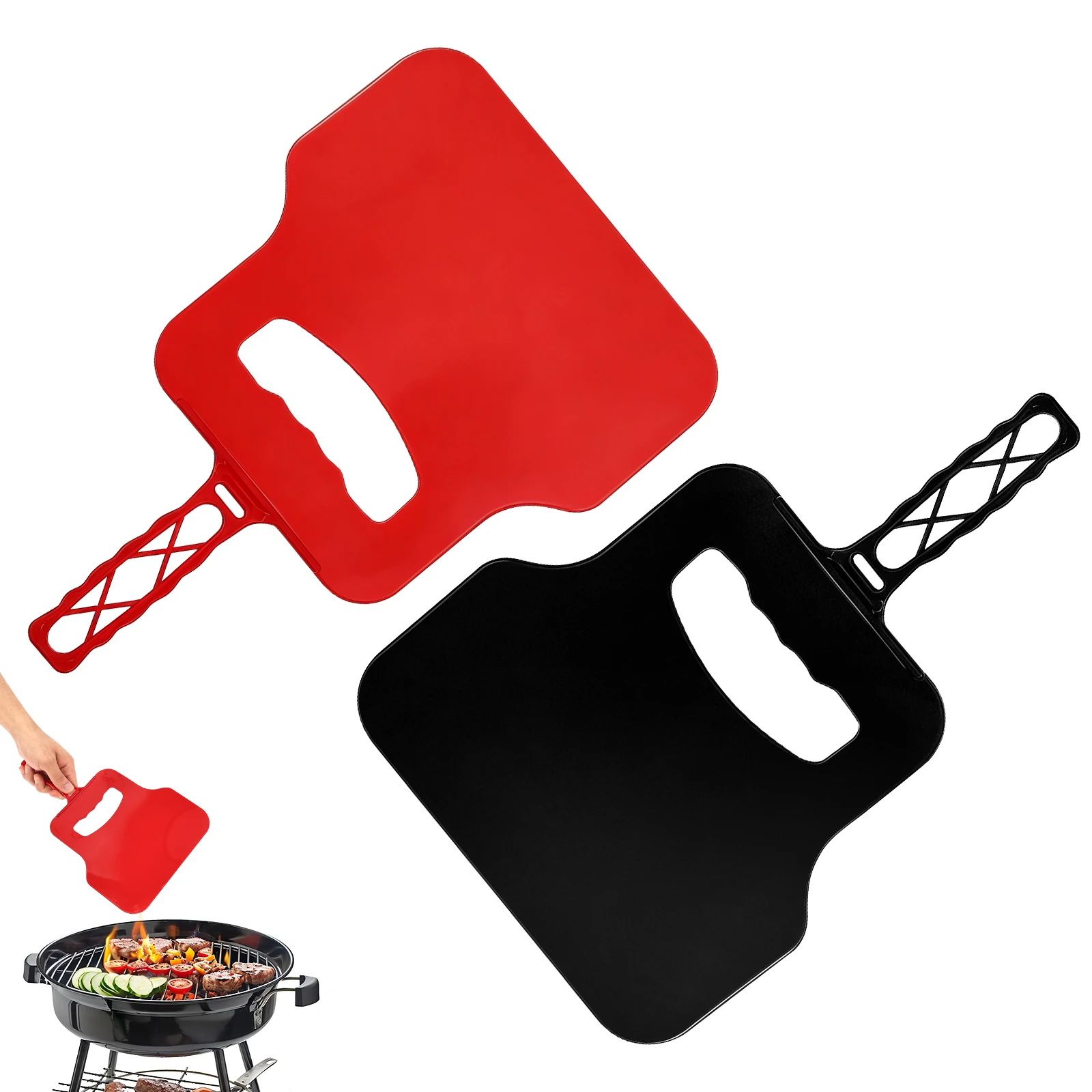Camping Cooking Meat - 수동 바람 발생기 플라스틱 손부채 휴대용