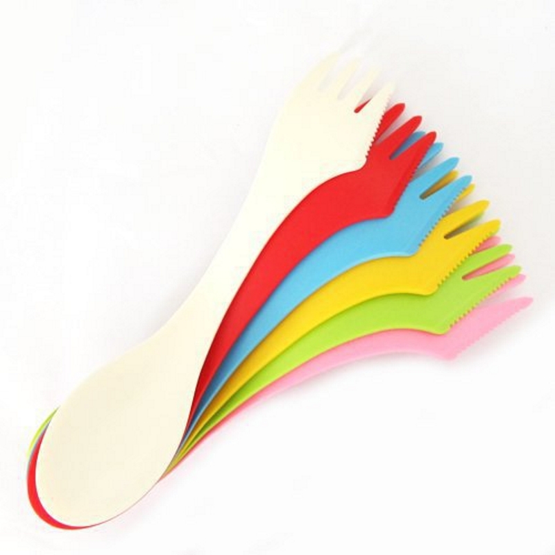 Camp Spork Set - 6PCS 3-in-1 캠핑 식기 세트 -