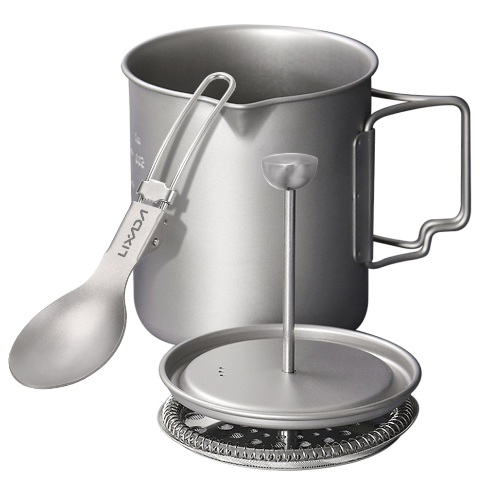 Camping Cooking Mug - Lixada 티타늄 커피 컵 머그잔, 프렌치