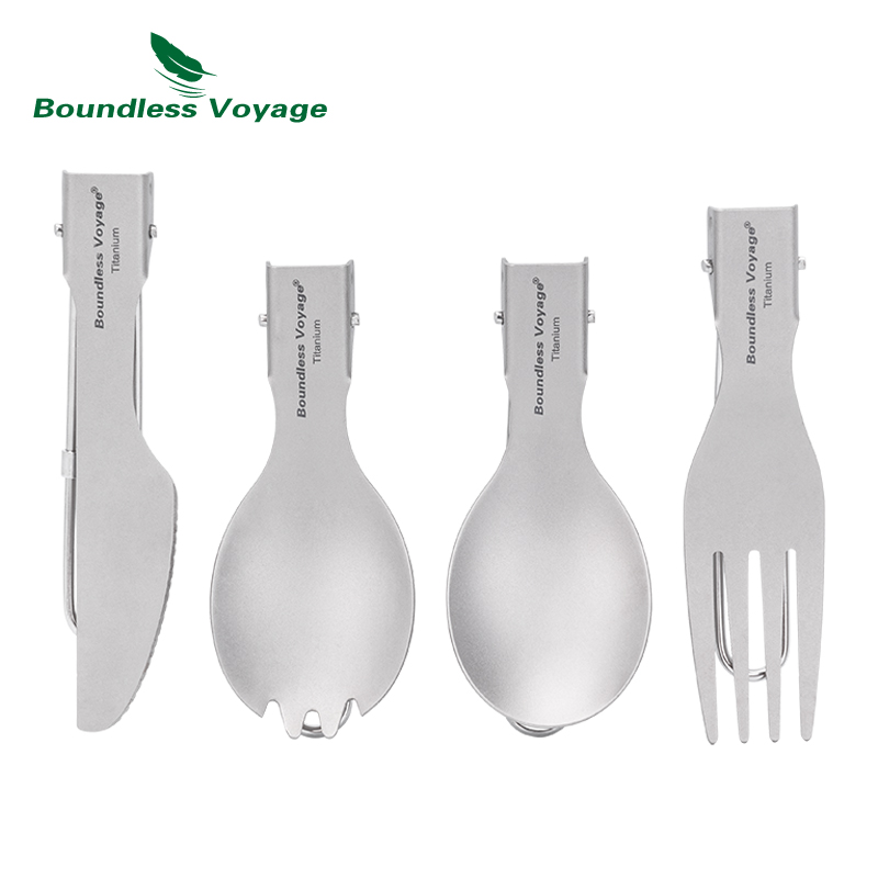 Camp Spork Set - 무한여정 티타늄 접이식 수저 세트 캠핑