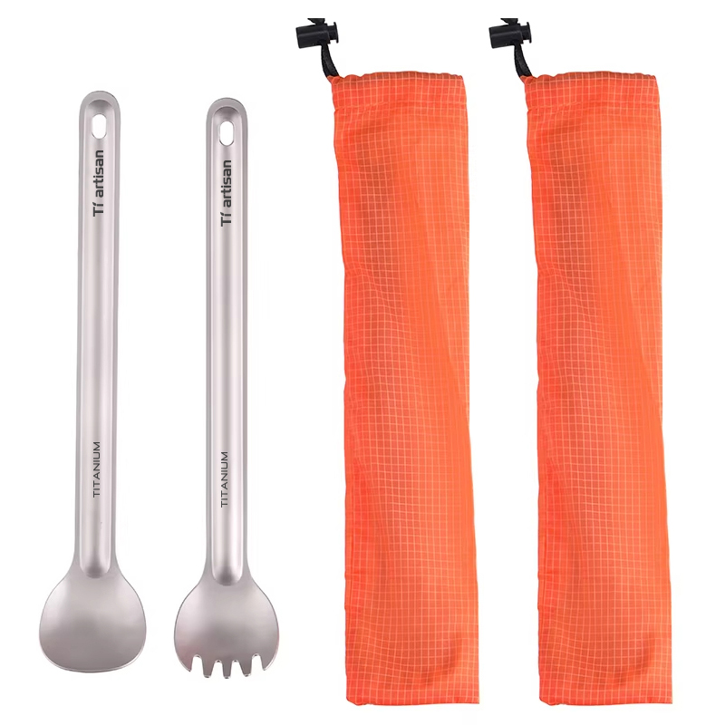 Camp Spork Set - Tiartisan 순수 티타늄 칼 붙이 초경량