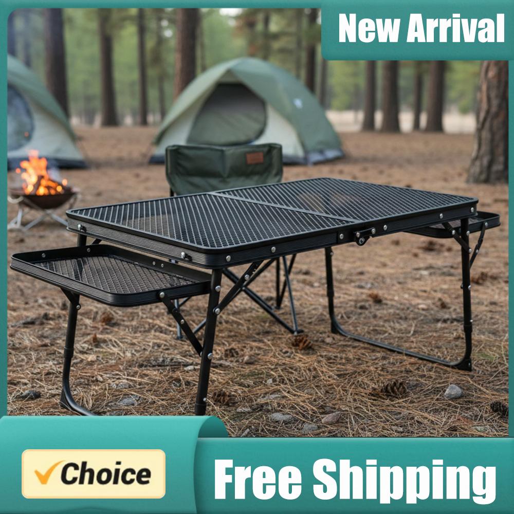 Camping Cooking Table - 접이식 그릴 테이블 높이 조절 가능