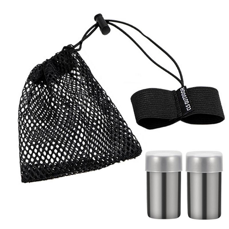 Camping Cooking Equipment Bag - 캠핑 조미료 병 뚜껑이있는 2X 작은