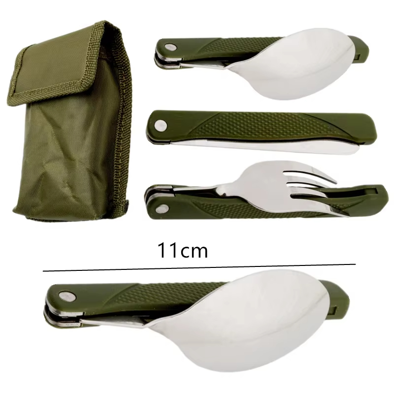 Camp Spork Set - 긴 조리기구 백팩 스포크 포크 스테인리스