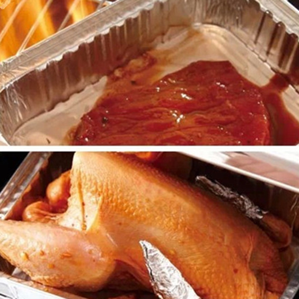 Aluminum Foil Heavy Duty - 10개입 바베큐 기름받이 팬 일회용 알루미늄