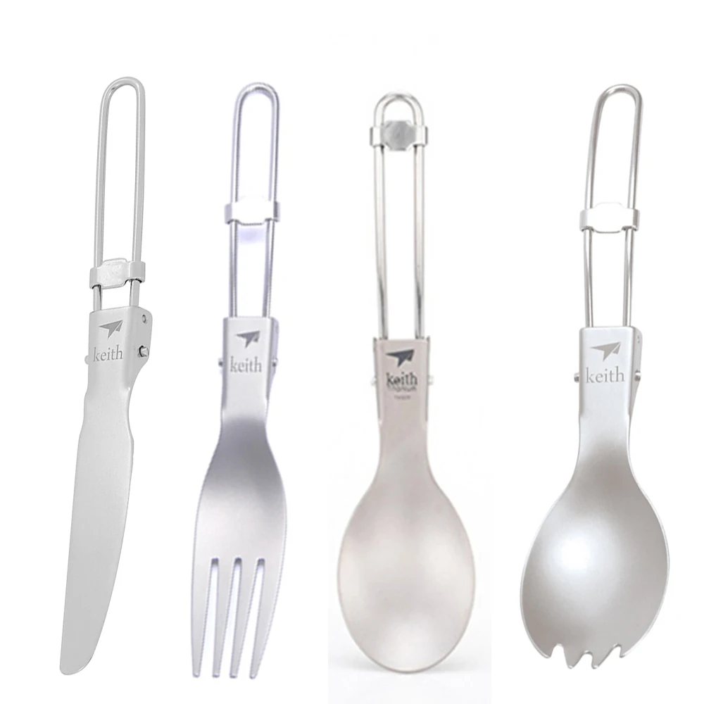 Camp Spork Set - 키이스 야외 티타늄 접이식 숟가락 스포크