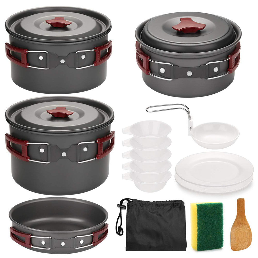 Camping Cooking Pack - 야외 캠핑 조리기구 키트, 논스틱 캠핑