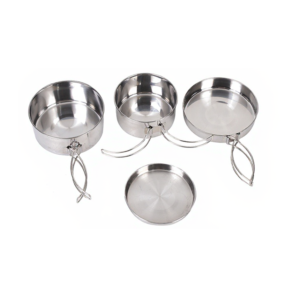 4피스 스테인리스 스틸 야외 요리 세트 (캠핑, 하이킹 - Nesting Camping Cooking Set 리뷰 및 가격