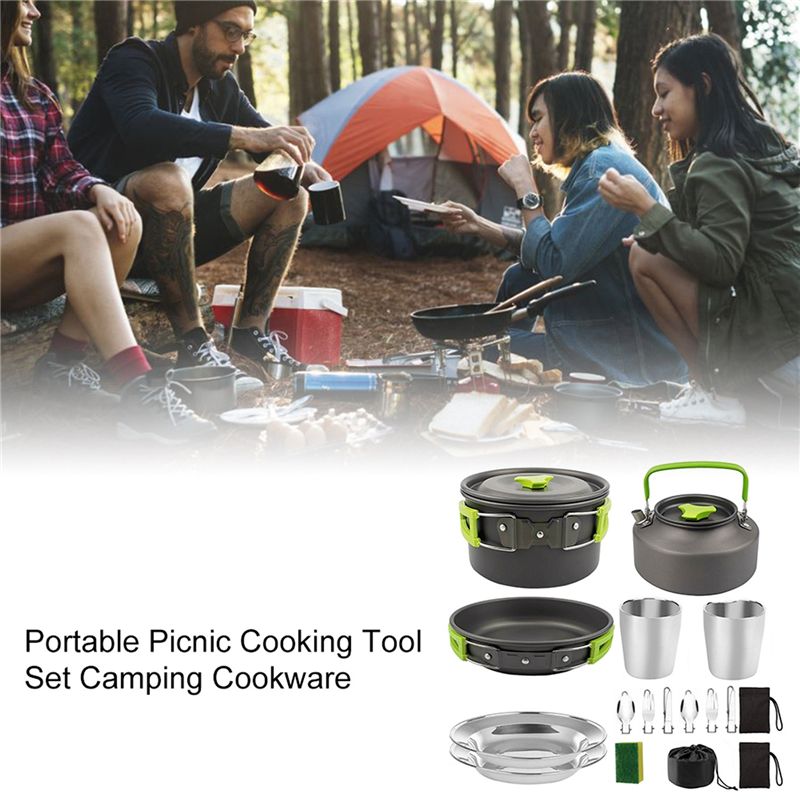 【구매자】캠핑 조리기구 휴대용 냄비 팬 컵 티포트 세트 - Camping Outdoor Cooking Equipment 리뷰 및 가격