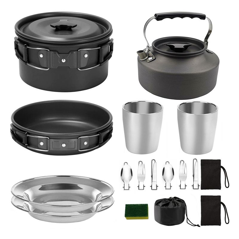 【구매자】캠핑 조리기구 휴대용 냄비 팬 컵 티포트 세트 - Camping Outdoor Cooking Equipment 리뷰 및 가격