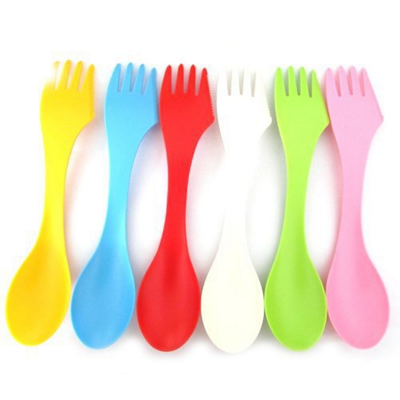 6PCS 3-in-1 캠핑 식기 세트 - 캠핑 하이킹  - Camp Spork Set 리뷰 및 가격