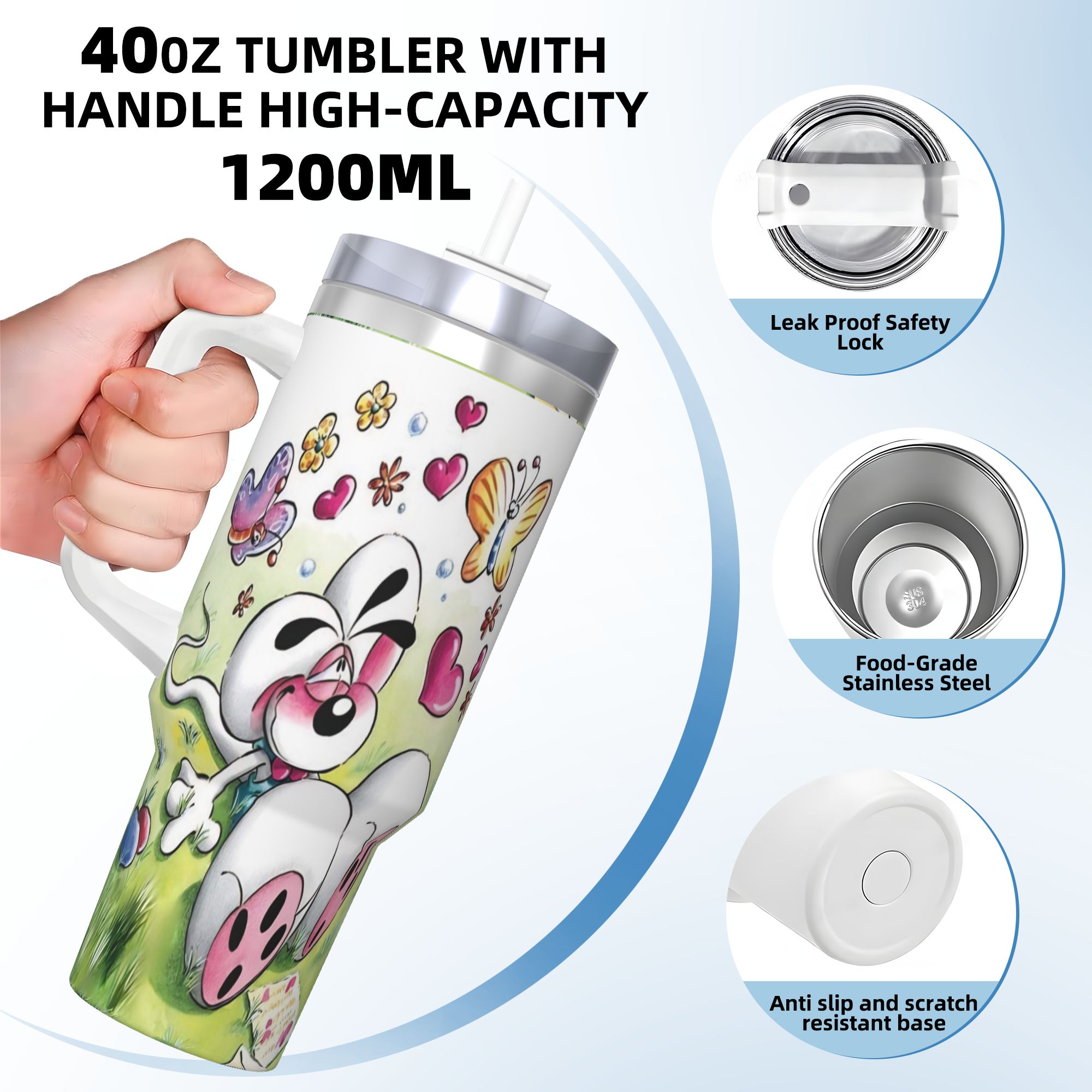 카툰 디들 스테인리스 스틸 텀블러 캠핑 커피 머그 빨대 - Camping Cooking Mug 리뷰 및 가격