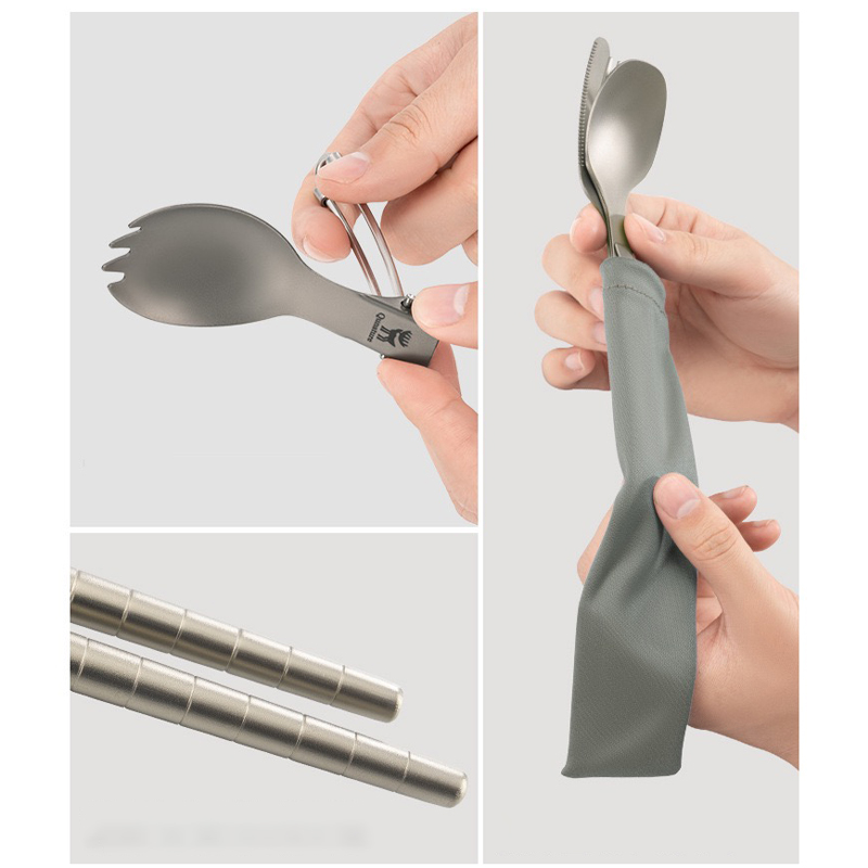 캠핑 티타늄 스포크 스푼 야외용 경량 포크 식기 휴대용 - Camp Spork Set 리뷰 및 가격