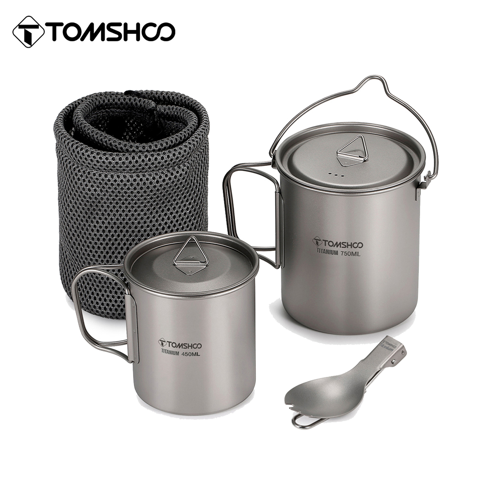 Tomshoo 3 PCS 티타늄 조리기구 세트 초경량  - Camp Spork Set 리뷰 및 가격