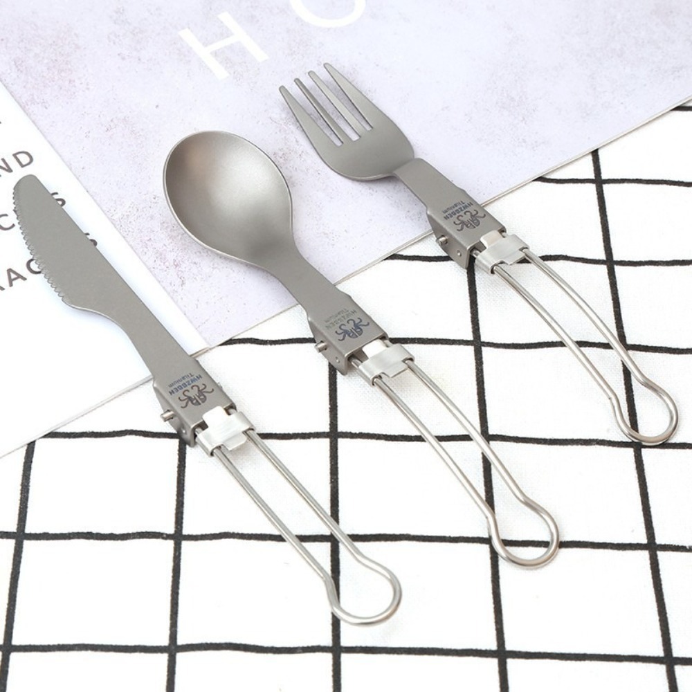 반광택 티타늄 접이식 Spork 경량 접이식 야외 식기 - Camp Spork Set 리뷰 및 가격