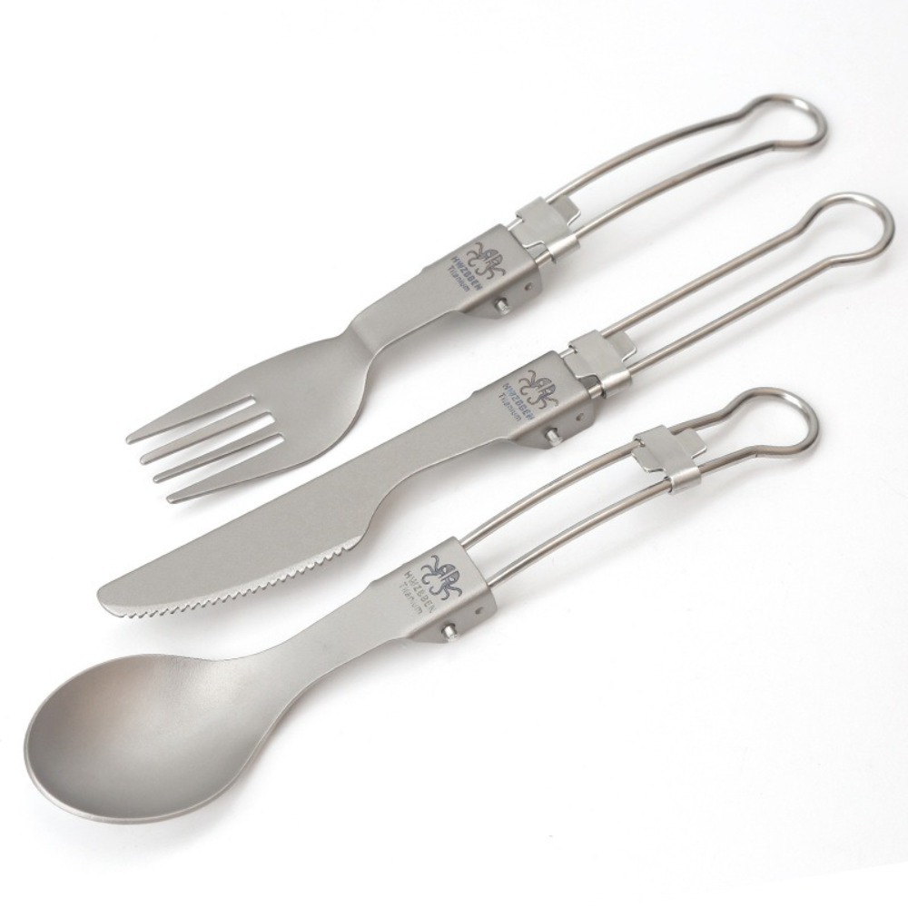 반광택 티타늄 접이식 Spork 경량 접이식 야외 식기 - Camp Spork Set 리뷰 및 가격
