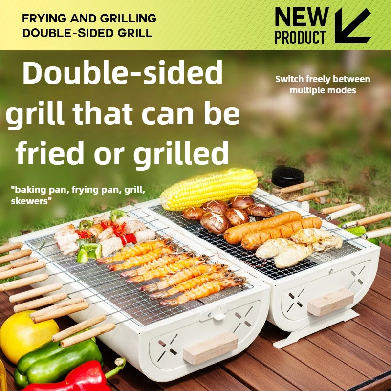 바베큐 오븐 가정용 그릴 휴대용 야외 캠핑용 무연 그릴 - Camping Cooking Meat 리뷰 및 가격