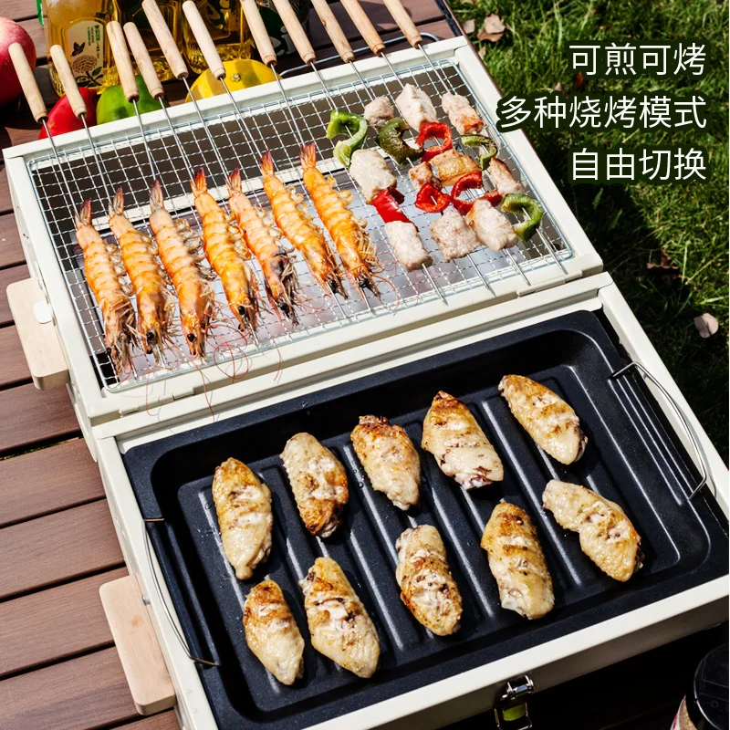 바베큐 오븐 가정용 그릴 휴대용 야외 캠핑용 무연 그릴 - Camping Cooking Meat 리뷰 및 가격