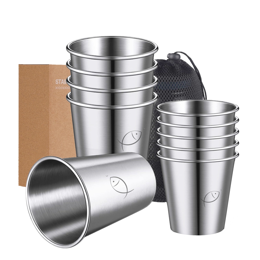 5 조각 스테인레스 스틸 컵 파인트 컵 텀블러 금속 컵 - Camping Cooking Mug 리뷰 및 가격