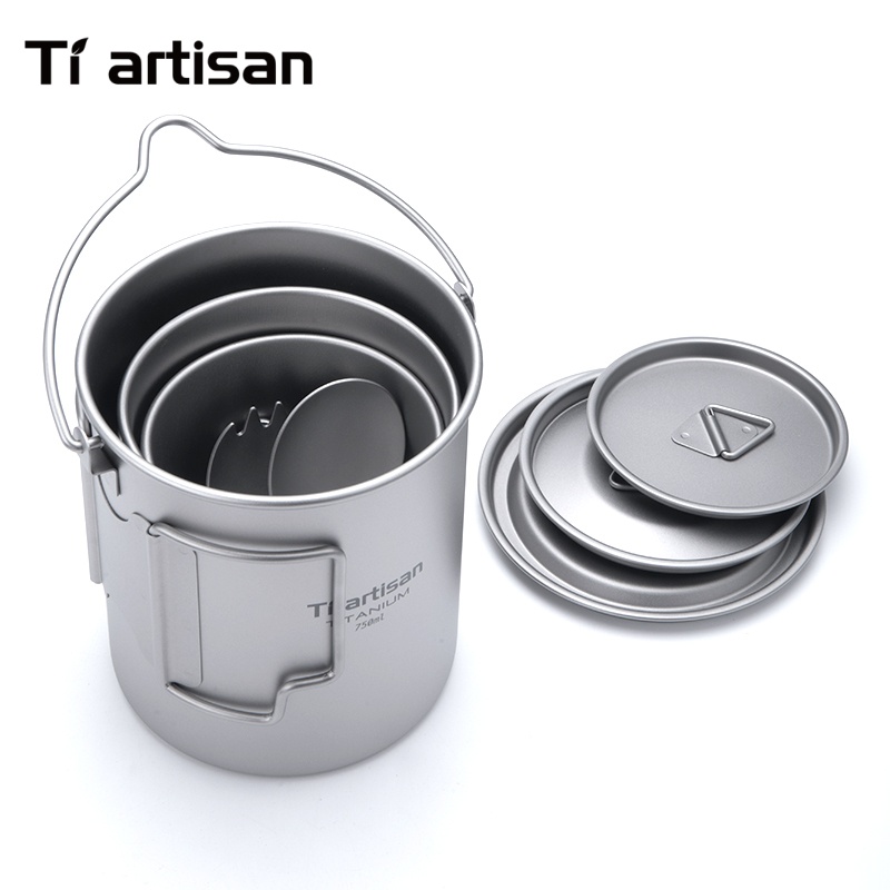 Tiartisan 순수 티타늄 초경량 조리기구 세트 3 - Camp Spork Set 리뷰 및 가격