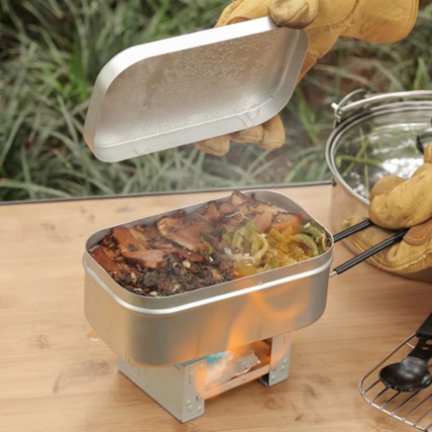 접이식 도시락 상자 손잡이, 성인용 도시락 용기, 알루 - Camping Outdoor Cooking Equipment 리뷰 및 가격