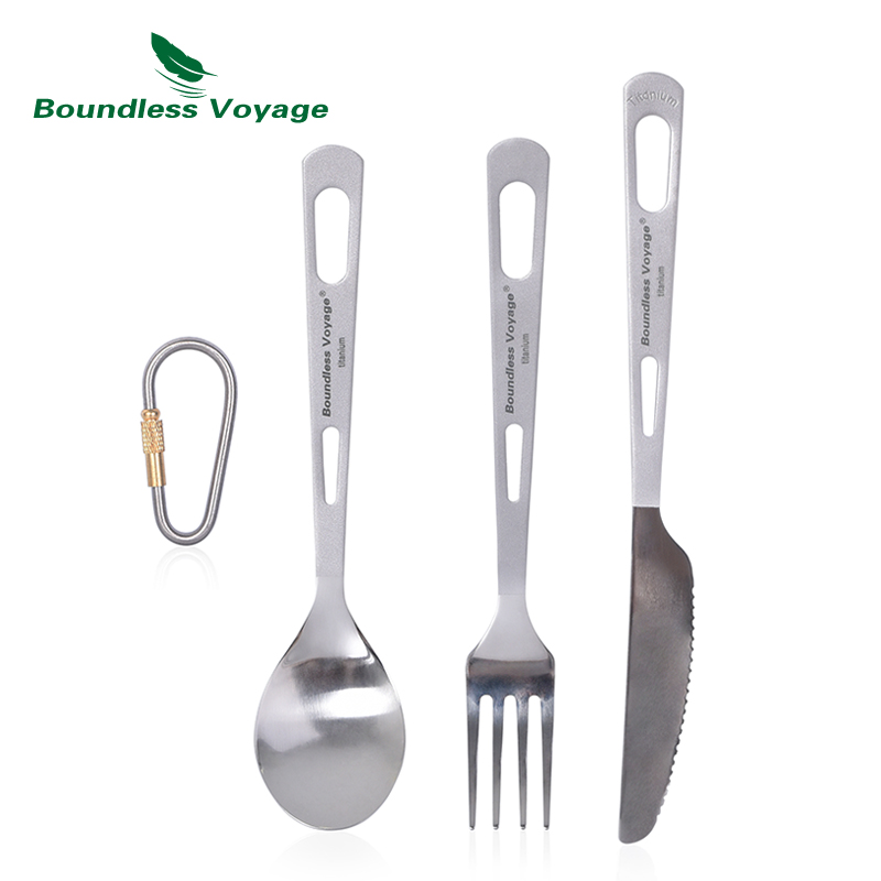 Boundless Voyage 야외 티타늄 나이프 포크 - Camp Spork Set 리뷰 및 가격