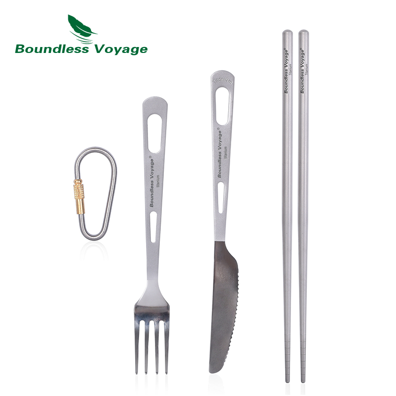 Boundless Voyage 야외 티타늄 나이프 포크 - Camp Spork Set 리뷰 및 가격