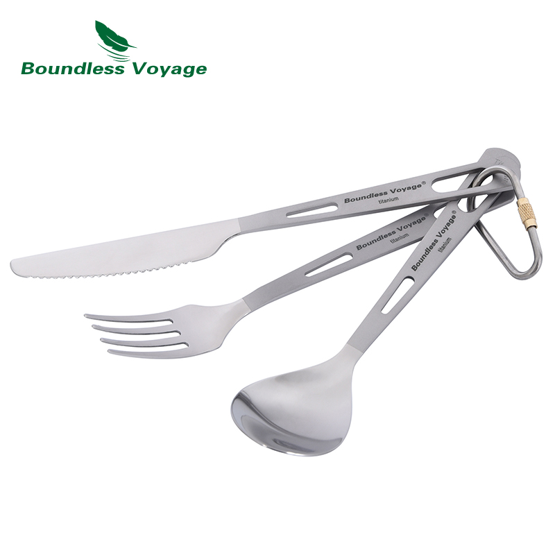 Boundless Voyage 야외 티타늄 나이프 포크 - Camp Spork Set 리뷰 및 가격