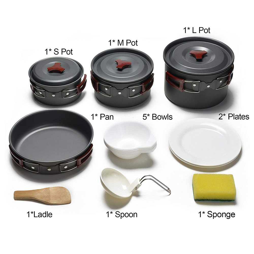 야외 캠핑 조리기구 키트, 논스틱 캠핑 팬, 경량 요리 - Camping Cooking Pack 리뷰 및 가격
