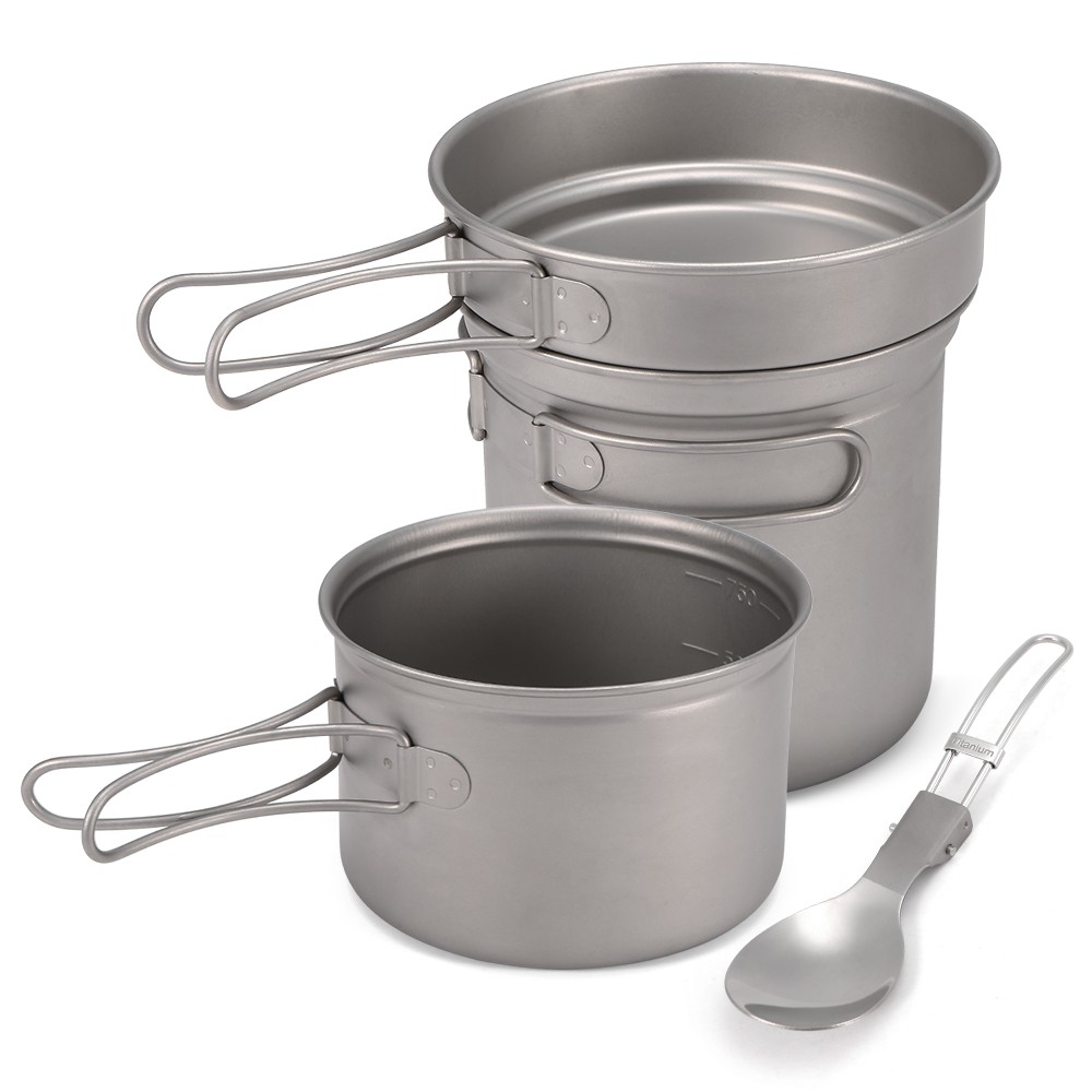 초경량 3종 티타늄 캠핑 조리기구 세트 1000ml 7 - Camp Spork Set 리뷰 및 가격